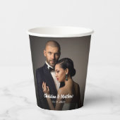 Gobelets En Papier Photo d'une mariée et d'une chambre de mariage per (Verso)