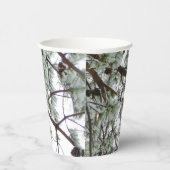 Gobelets En Papier Photo hivernale sous le pin couvert de neige (Droite)