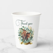 Gobelets En Papier PHOTO Mariage Merci Eucalyptus Feuille Cadeau (Recto)