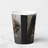 Gobelets En Papier Photo moderne avec Mariage de recouvrement noir (Droite)