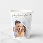 Gobelets En Papier Photo moderne joyeusement après le Mariage (Recto)