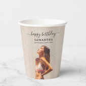 Gobelets En Papier Photo personnalisée 2 Photos Selfie fête d'anniver (Recto)