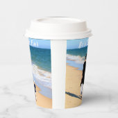 Gobelets En Papier Photo personnalisée et texte de votre conception - (Gauche)