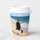 Gobelets En Papier Photo personnalisée et texte de votre conception - (Verso)