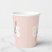 Gobelets En Papier Phrase moderne Pastel Rose fille Boss Phrase (Droite)