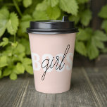 Gobelets En Papier Phrase moderne Pastel Rose fille Boss Phrase<br><div class="desc">Phrase moderne Pastel Rose fille Boss Phrase</div>