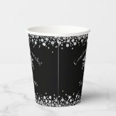 Gobelets En Papier Physician Assistant PA Graduation Black Silver (Droite)