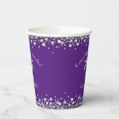 Gobelets En Papier Physician Assistant PA Graduation Purple Silver (Gauche)