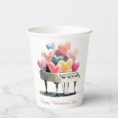 Gobelets En Papier Piano de Love Hearts (Verso)
