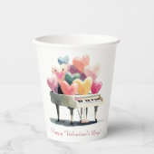 Gobelets En Papier Piano de Love Hearts (Recto)