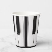 Gobelets En Papier Piano Keys nom personnalisé (Droite)