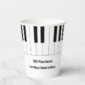 Gobelets En Papier Piano Keys Piano Considérant Réception Coupes papi (Verso)