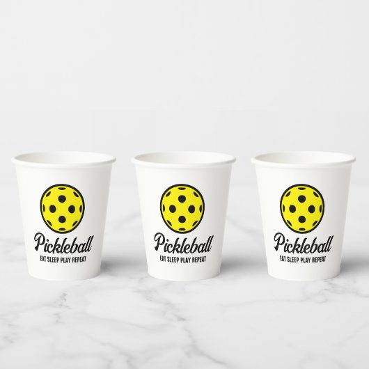 Gobelets En Papier Pickleball Anniversaire tasses de fête avec une ci (Multi)