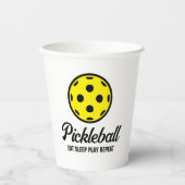 Gobelets En Papier Pickleball Anniversaire tasses de fête avec une ci (Recto)