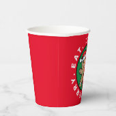 Gobelets En Papier Pickleball Gingbread garçon texte personnalisé Pap (Droite)