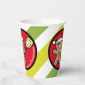 Gobelets En Papier Pickleball Gingpain garçon texte personnalisé  (Gauche)