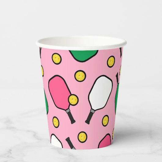 Gobelets En Papier Pickleball Party (Verso)