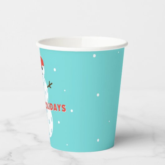 Gobelets En Papier Pickleball Party Humour Holiday Snowman (Gauche)
