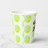 Gobelets En Papier Pickleball Party Pickleice Jus personnalisé vert (Droite)