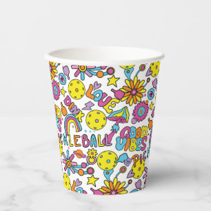 Gobelets En Papier Pickleball Super, années 90 rétro, tasses de papie