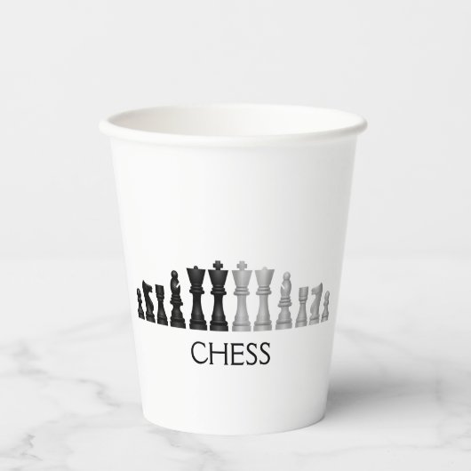 Gobelets En Papier Pièces d'échecs Design Paper Cup (Recto)