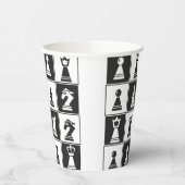 Gobelets En Papier Pièces d'échecs Design Paper Cup (Gauche)