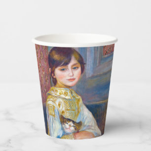 Gobelets En Papier Pierre-Auguste Renoir - Enfant avec chat