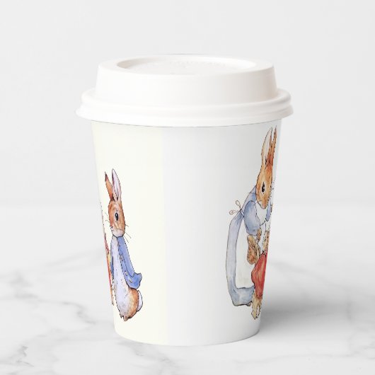 Gobelets En Papier Pierre le lapin et Joséphine lapin (Gauche)