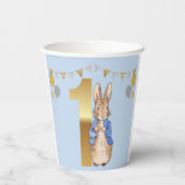 Gobelets En Papier Pierre le lapin Premier anniversaire (Verso)