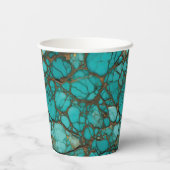Gobelets En Papier Pierres turquoise (Verso)