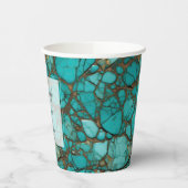 Gobelets En Papier Pierres turquoise (Gauche)