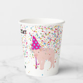 Gobelets En Papier Pig Party - Animaux à la fête d'anniversaire (Verso)