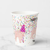 Gobelets En Papier Pig Party - Animaux à la fête d'anniversaire (Recto)