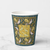 Gobelets En Papier Pigeon Blue Yellow Fish Art Nouveau (Recto)