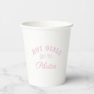 Gobelets En Papier Pilates Coquette rose Coupe en papier esthétique