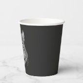 Gobelets En Papier Pilote de motocyclette Wolf Dog (Verso)