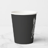 Gobelets En Papier Pilote de motocyclette Wolf Dog (Recto)