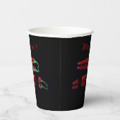 Gobelets En Papier Piments de piment rouge chaud avec texte personnal (Droite)