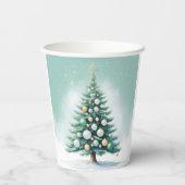 Gobelets En Papier Pin vert nu | Orange vert argenté (Verso)