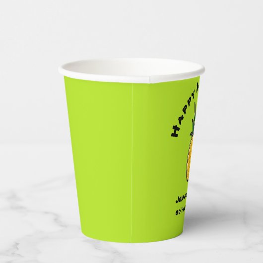 Gobelets En Papier Pineappy Personnalisé Tropical Paper Cups Party (Droite)
