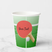 Gobelets En Papier Ping Pong Table Tennis Design Tasses en papier (Verso)