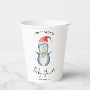 Gobelets En Papier Pingouin arctique - baby shower