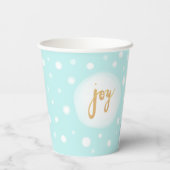 Gobelets En Papier Pingouin de patinage sur glace bleu (Verso)