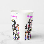 Gobelets En Papier Pingouins Coupes papier fête d'anniversaire - Text (Droite)