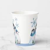 Gobelets En Papier Pingouins d'hiver (Gauche)