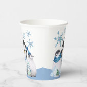 Gobelets En Papier Pingouins d'hiver (Droite)