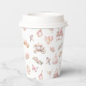 Gobelets En Papier Pink and Gold Princess Fairytale Anniversaire (Verso)