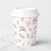 Gobelets En Papier Pink and Gold Princess Fairytale Anniversaire (Recto)