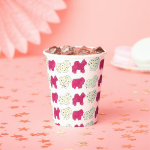 Gobelets En Papier Pink Animal Crackers Cookies Circus Anniversaire
