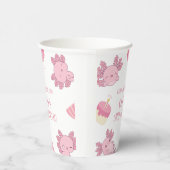 Gobelets En Papier Pink Axolotl enfants Amusons-nous à l'lotl Anniver (Droite)